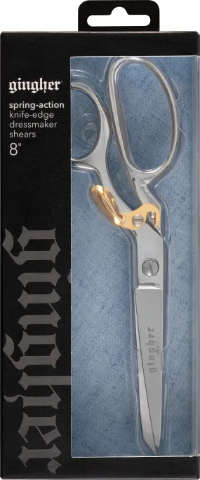 Gingher 8in Knife Edge Spring Action Dressmaker Shears