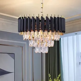 Glass Dreamie 400 Mm Chandelier For Living Room Modern Ceiling Light Jhumar For Hall Light For Living Room And Hall Round Jhoomer Show Lights For Home Decoration Ceiling 400 Mm