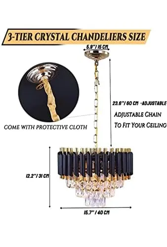 Glass Dreamie 400 Mm Chandelier For Living Room Modern Ceiling Light Jhumar For Hall Light For Living Room And Hall Round Jhoomer Show Lights For Home Decoration Ceiling 400 Mm