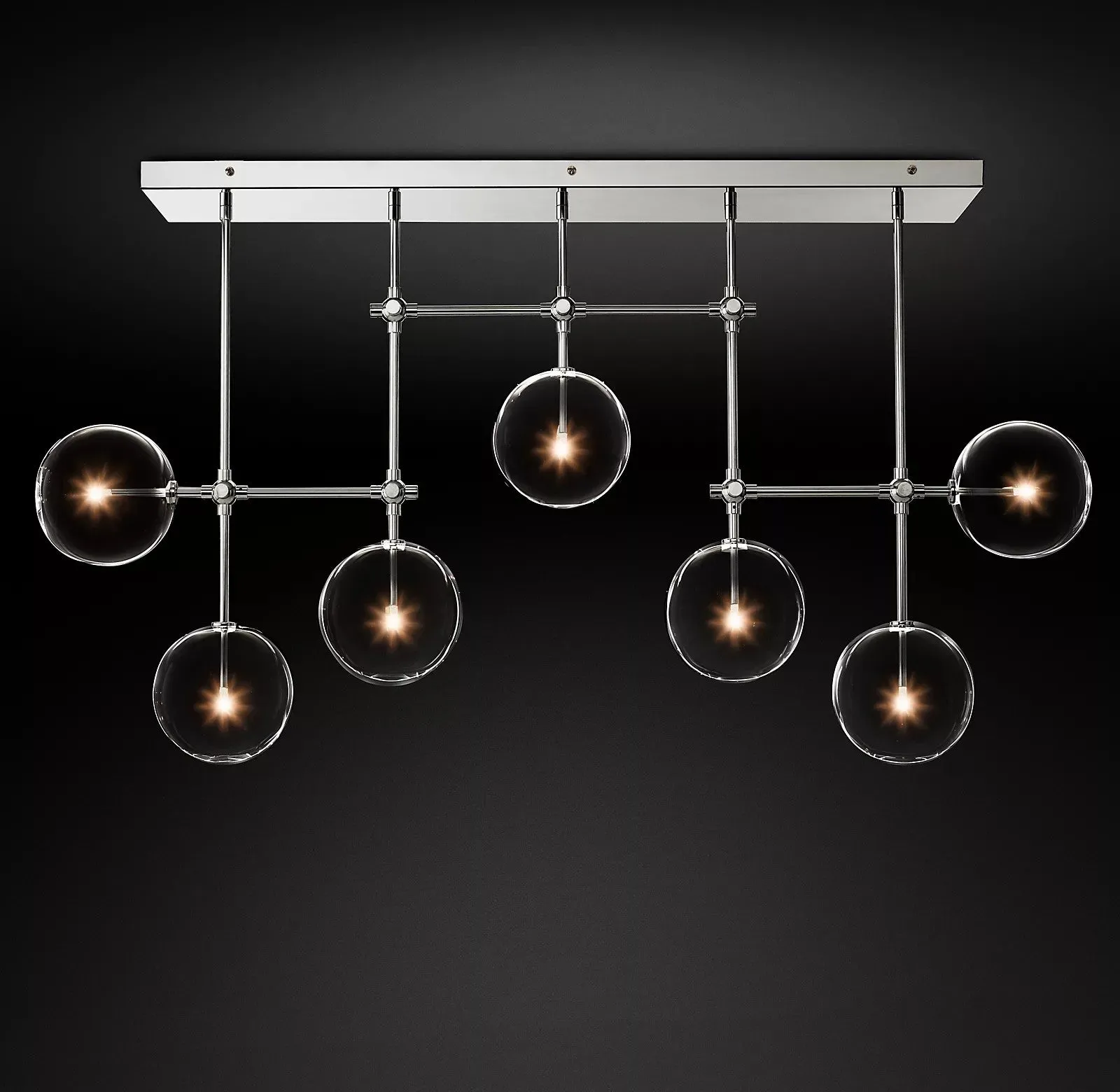 Glass Globe Mobile Chandelier