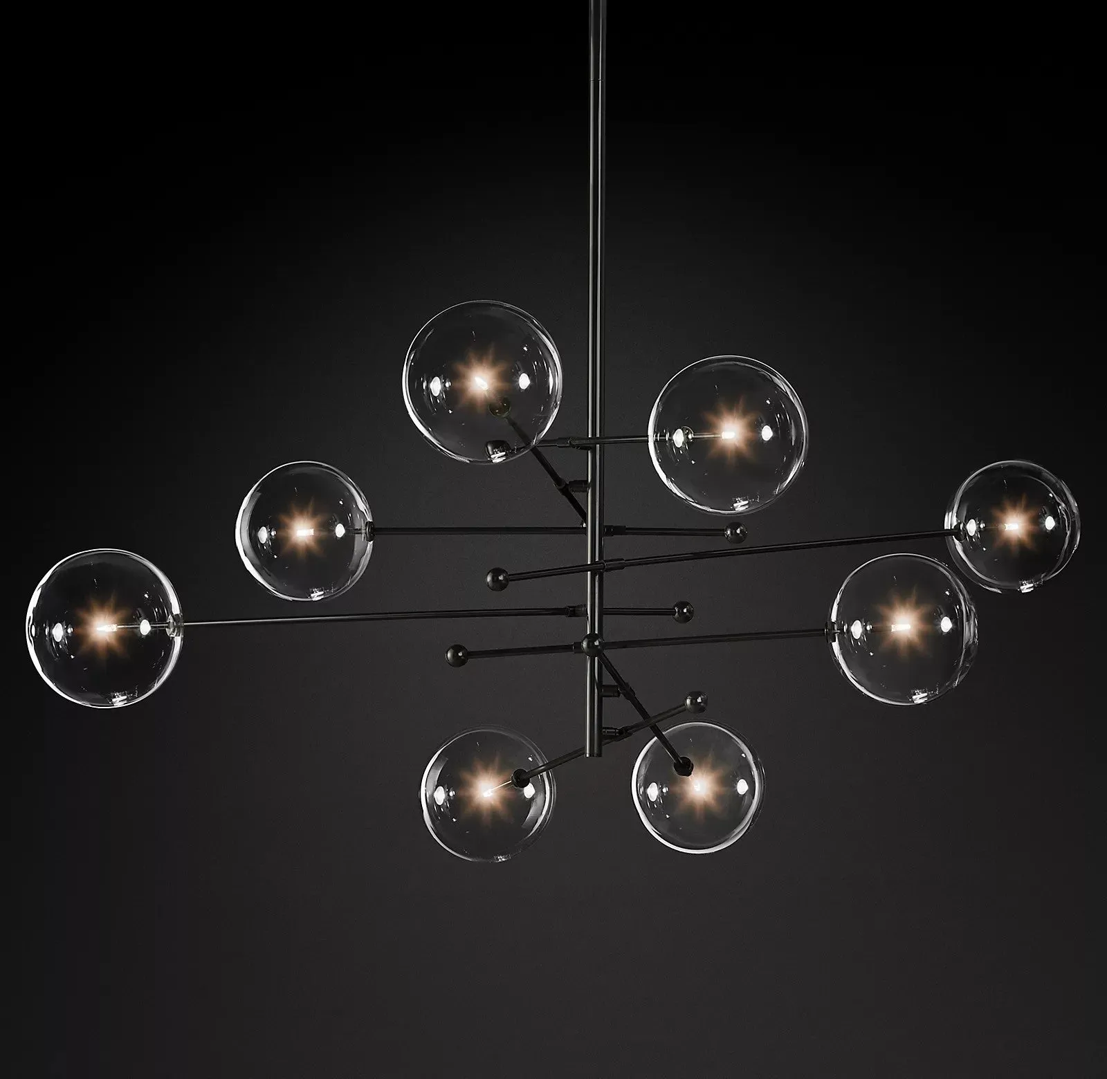 Glass Globe Mobile Chandelier