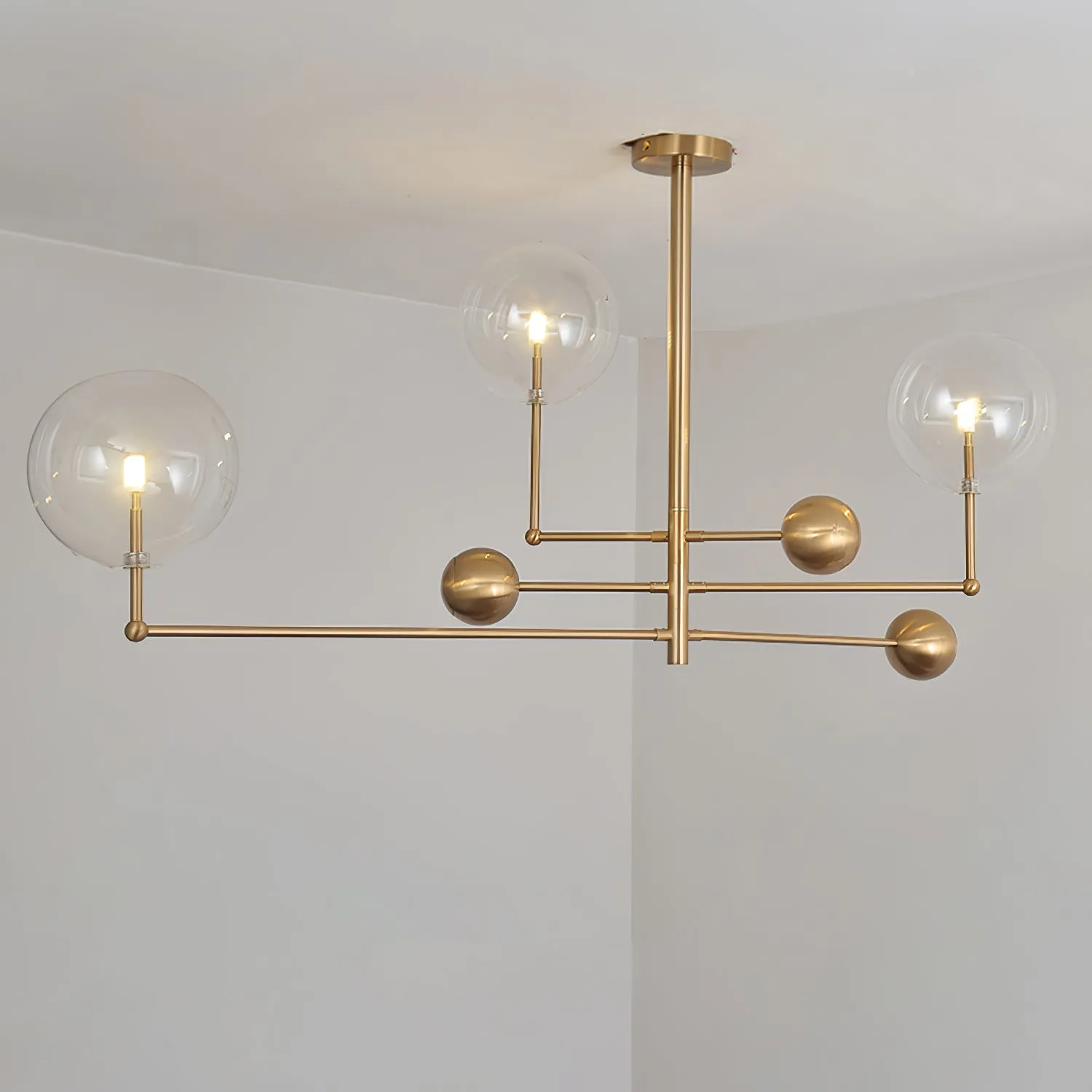 Glass Globe Mobile Chandelier