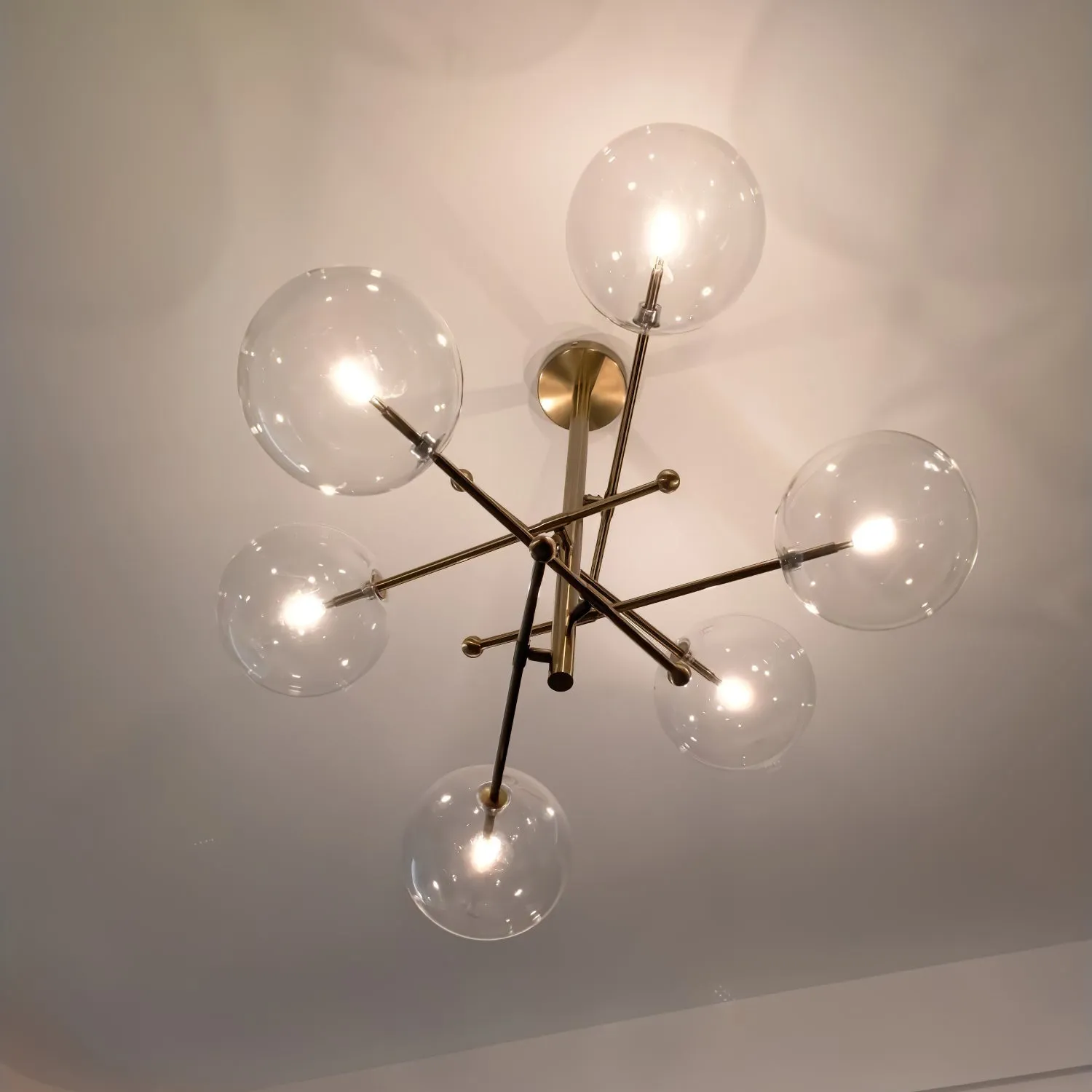 Glass Globe Mobile Chandelier