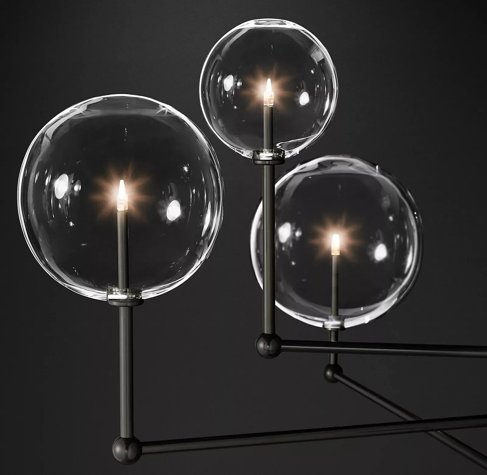 Glass Globe Mobile Chandelier