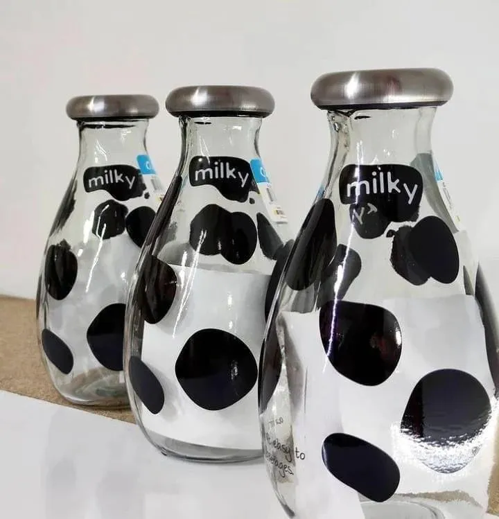 Glass Milk Storage Bottle With Steel Lid