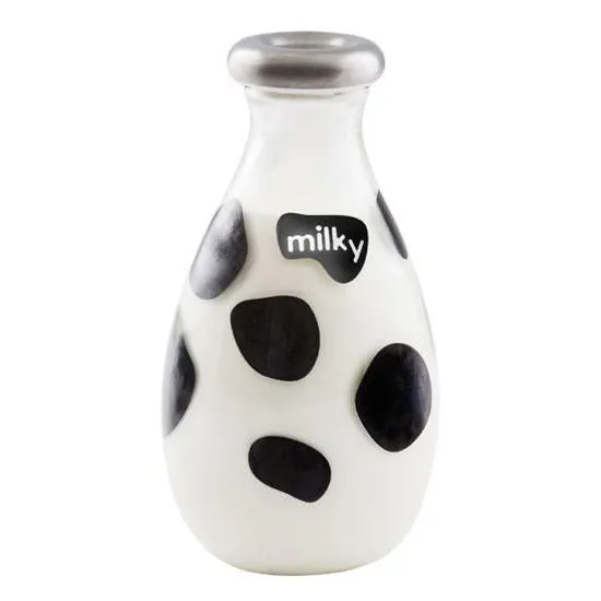 Glass Milk Storage Bottle With Steel Lid