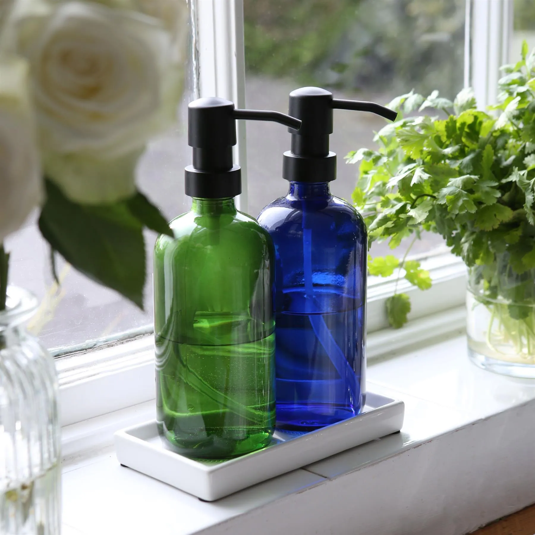 Glass Soap Dispenser - 500ml - By Harbour Housewares