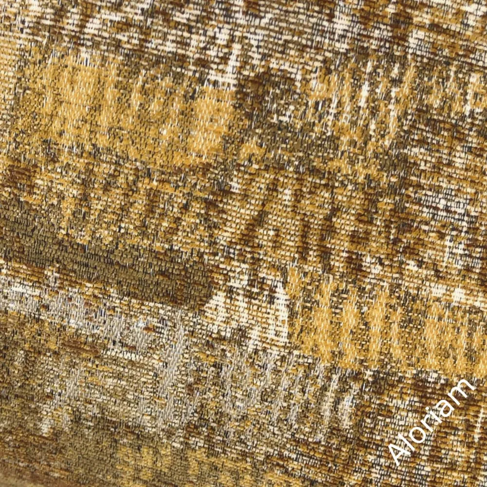 Grand Teton III Ochre Yellow Umber Brown Texture Pillow Cover