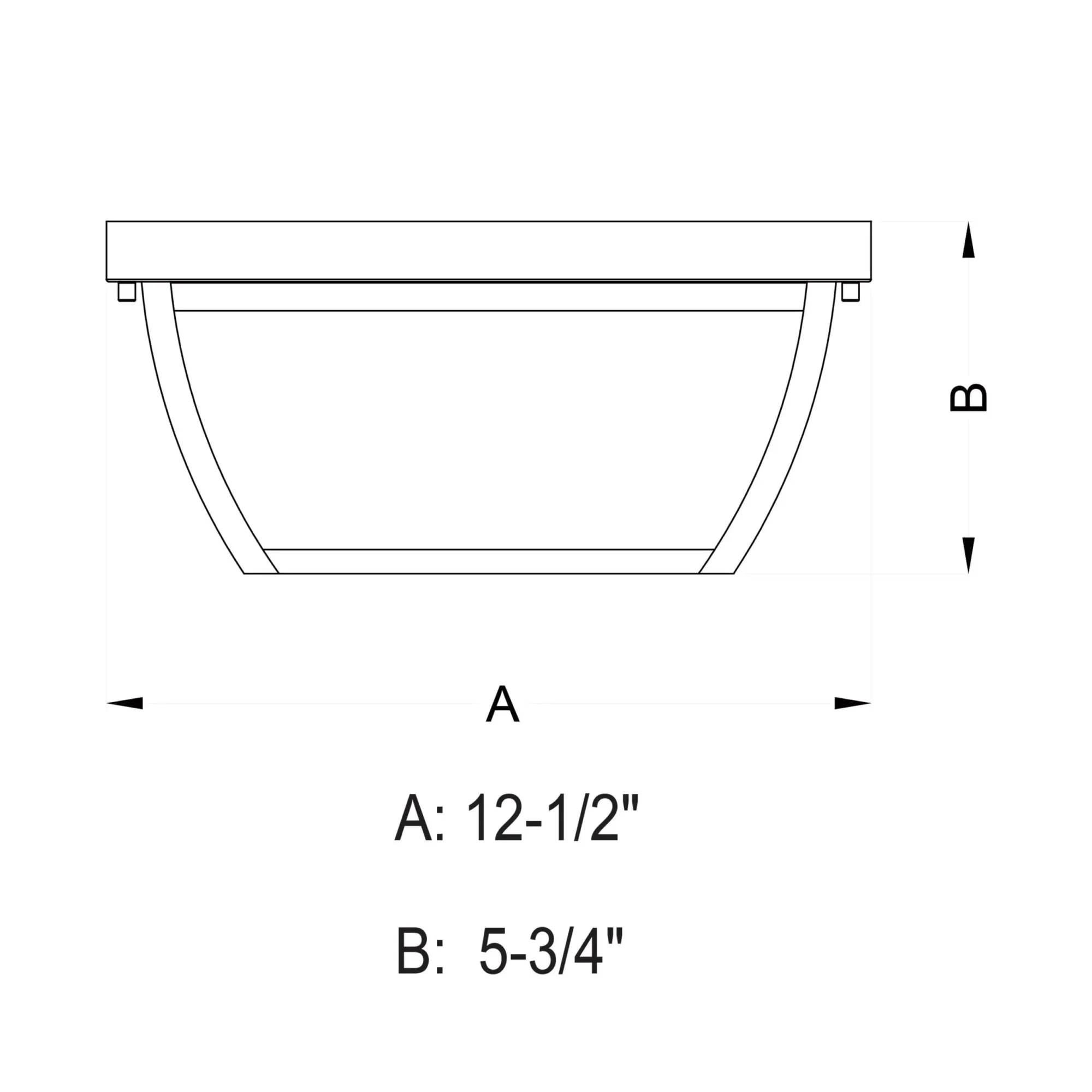 Granville 12.5-in Outdoor Flush Mount Ceiling Light Oil Burnished Bronze