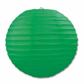 Green Paper Lanterns (Pack Of 3) - 9 ½"