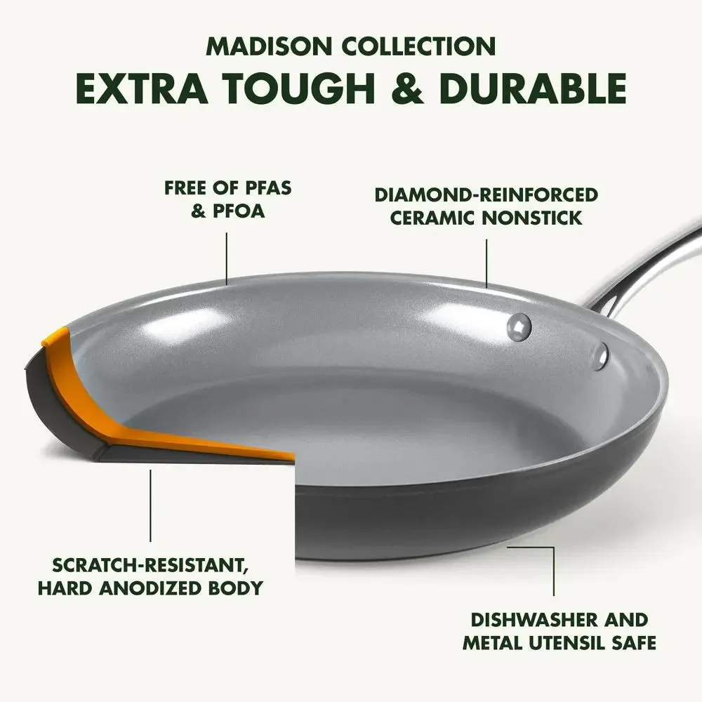 GreenPan Madison 12pc Hard Anodized Ceramic Non-Stick Cookware Set