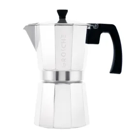 Grosche Milano Espresso Maker - Silver / 6-Cup / 9.3 fl. oz