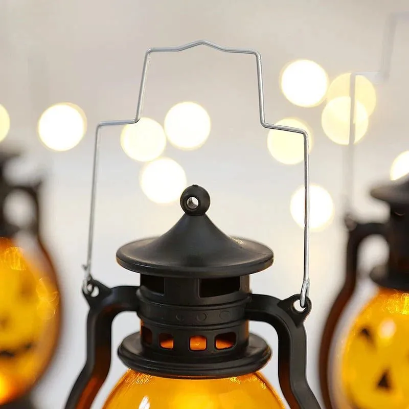 Halloween LED Lantern Lights Decoration - Pumpkin Skull LED Pony Lantern Halloween Decoration