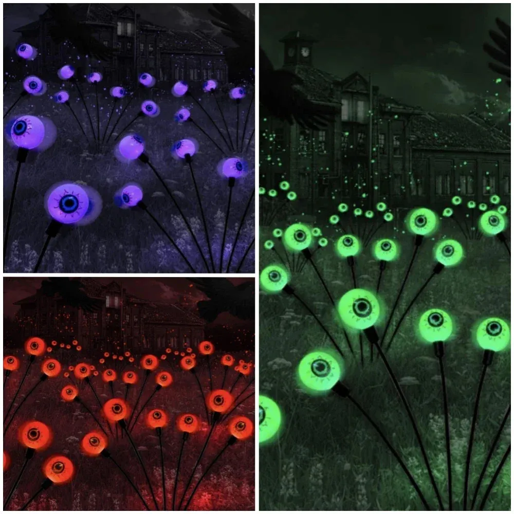 Halloween Solar Eye Balls LED Light 10 pcs set (2 sets per pack)