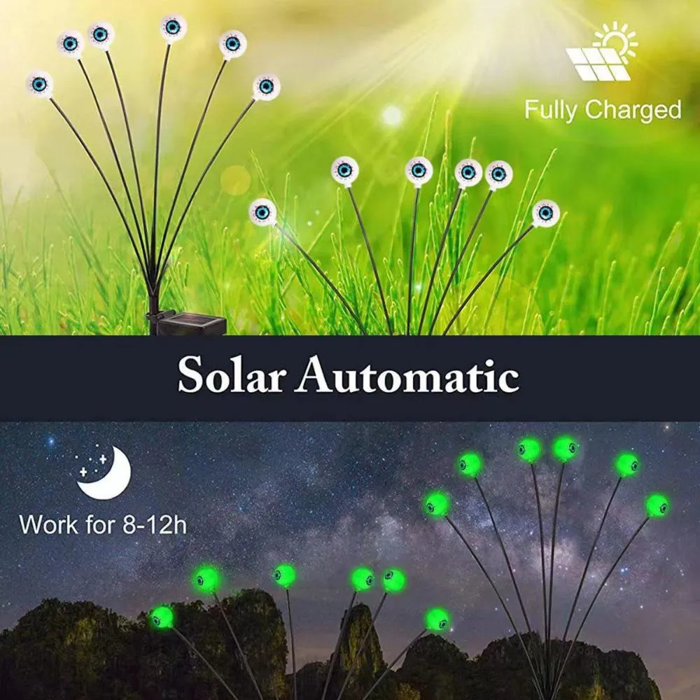 Halloween Solar Eye Balls LED Light 10 pcs set (2 sets per pack)