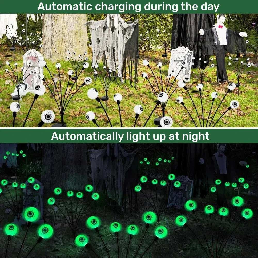 Halloween Solar Eye Balls LED Light 10 pcs set (2 sets per pack)