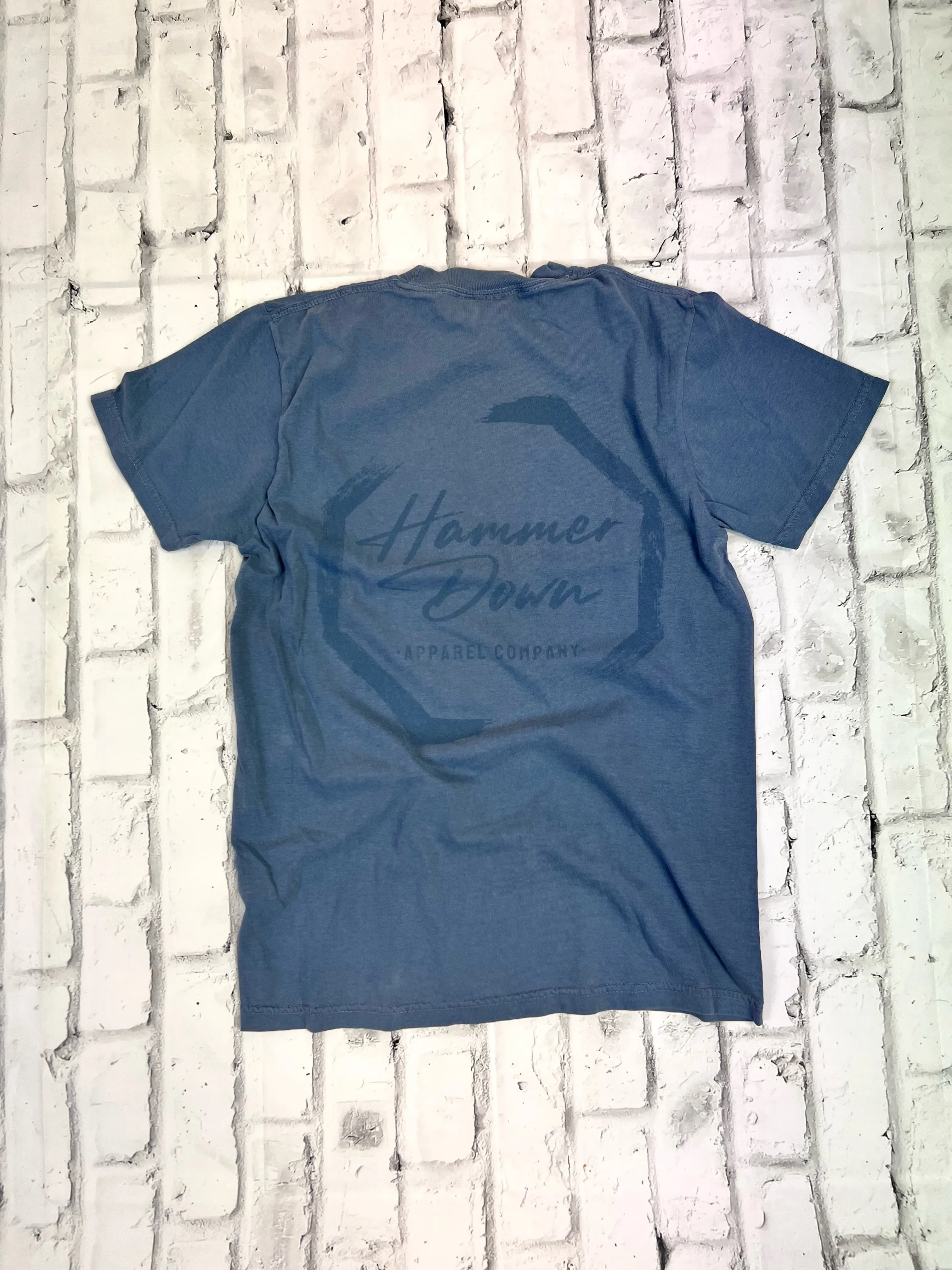 Hammer Down "Paint Octagon" Short Sleeve T-shirt - Washed Denim