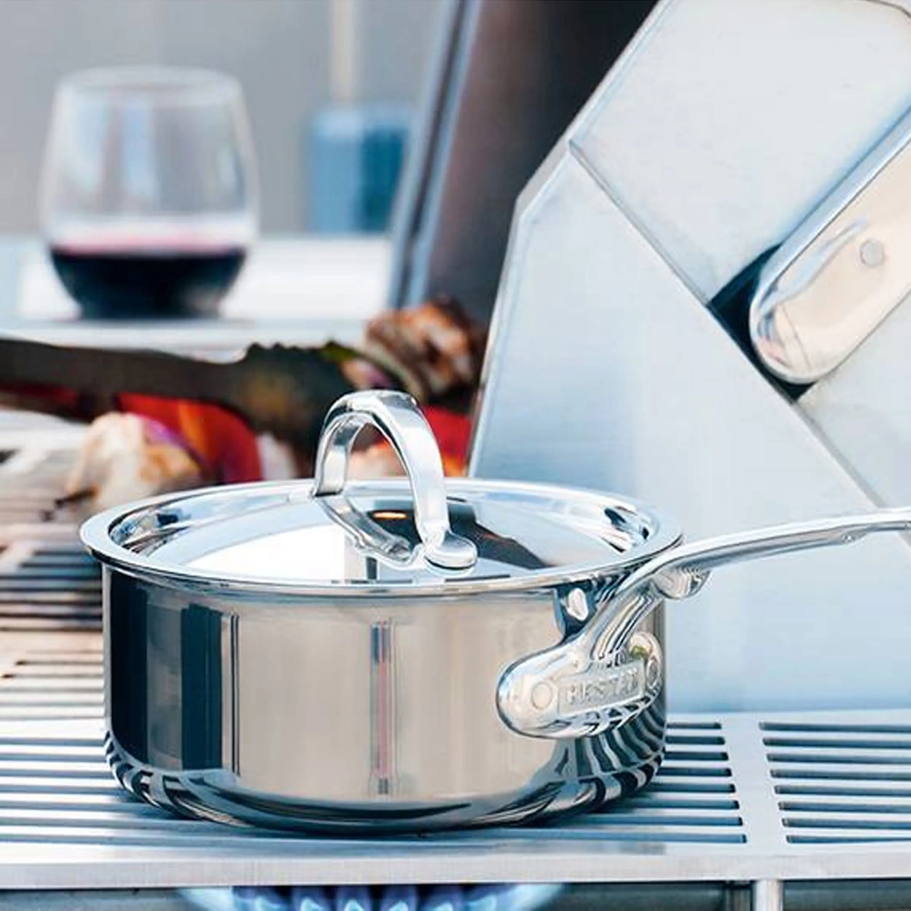 Hestan NanoBond 3-quart Titanium Stainless Steel Saucepan