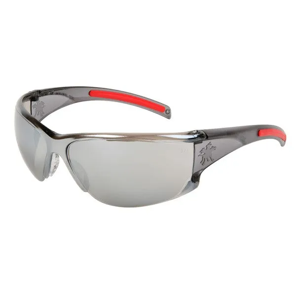 HK117 MCR Safety HK1 Series Safety Glasses, Silver Mirror Lens