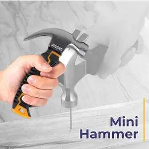 Homdum Stubby Claw Hammer Mini 8oz Small Hammer Comfortable Soft Rubberized Short Handle Grip for Car Glass Escape Safety equipment & Diy nailing tool.