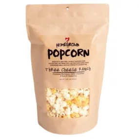 Homegrown Gourmet Popcorn Three Cheese Ranch 3 oz.