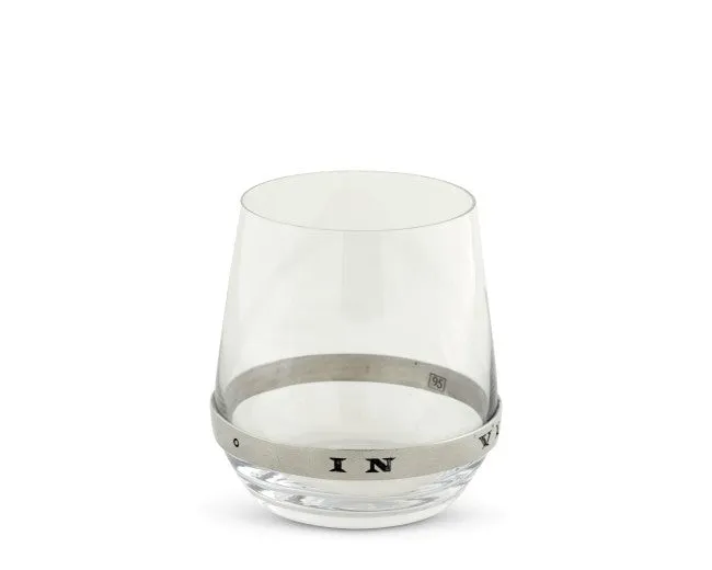 In Vino Veritas Stemless Red Wine Glass