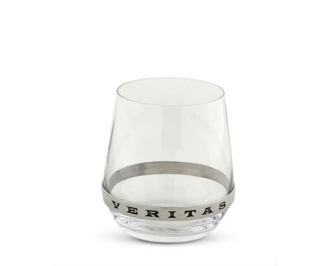 In Vino Veritas Stemless Red Wine Glass