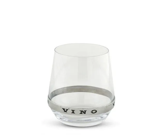 In Vino Veritas Stemless Red Wine Glass