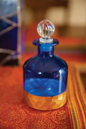 Indigo Glass Bottle - Set of 2