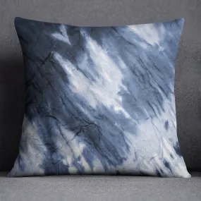 Indigo Printed Tie Dye Throw Pillow