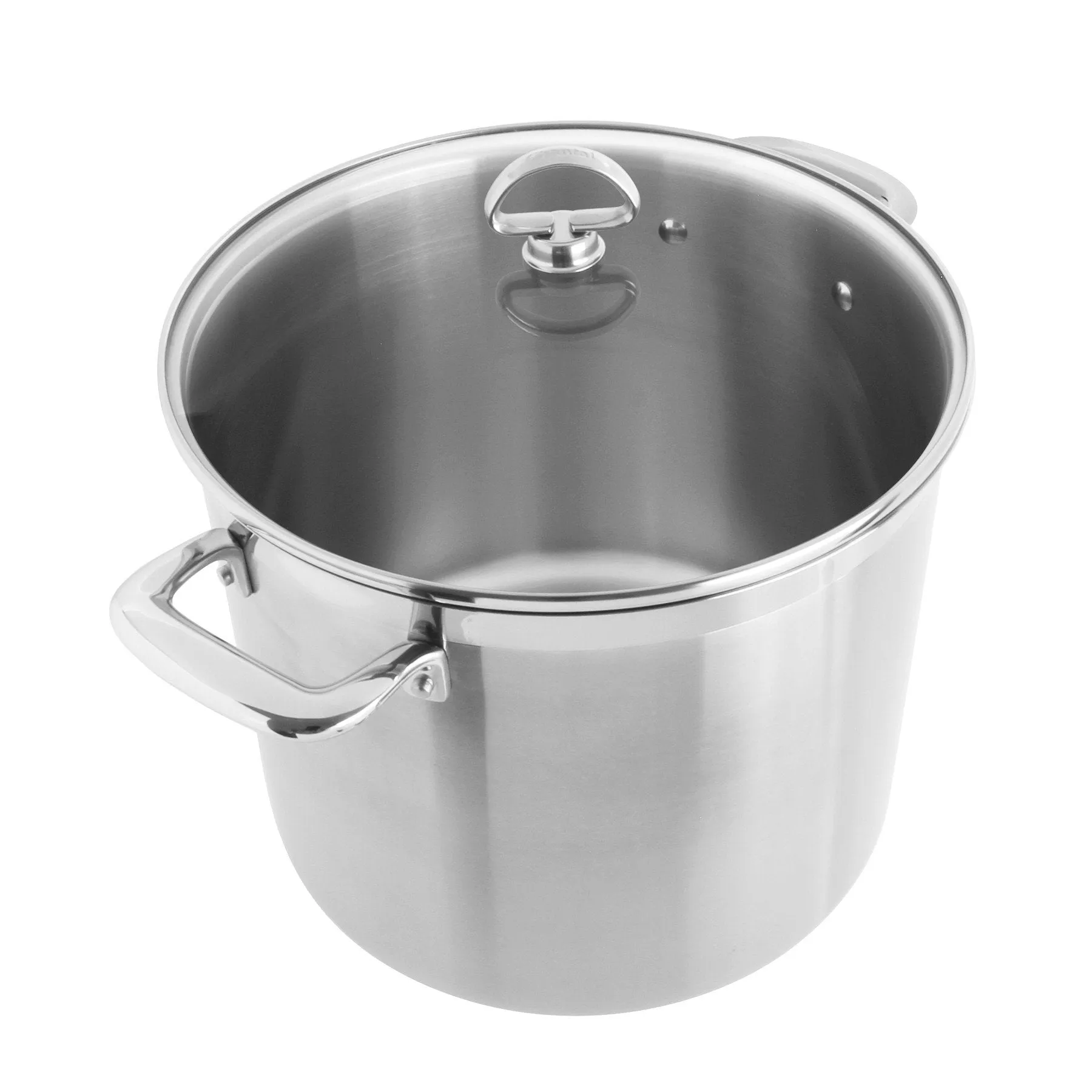 Induction 21 Steel Stockpot with Lid (12 Qt.) & Steamer/Pasta Insert