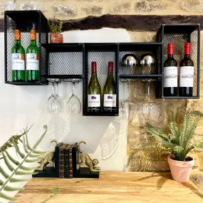 Industrial Wall Wine Rack