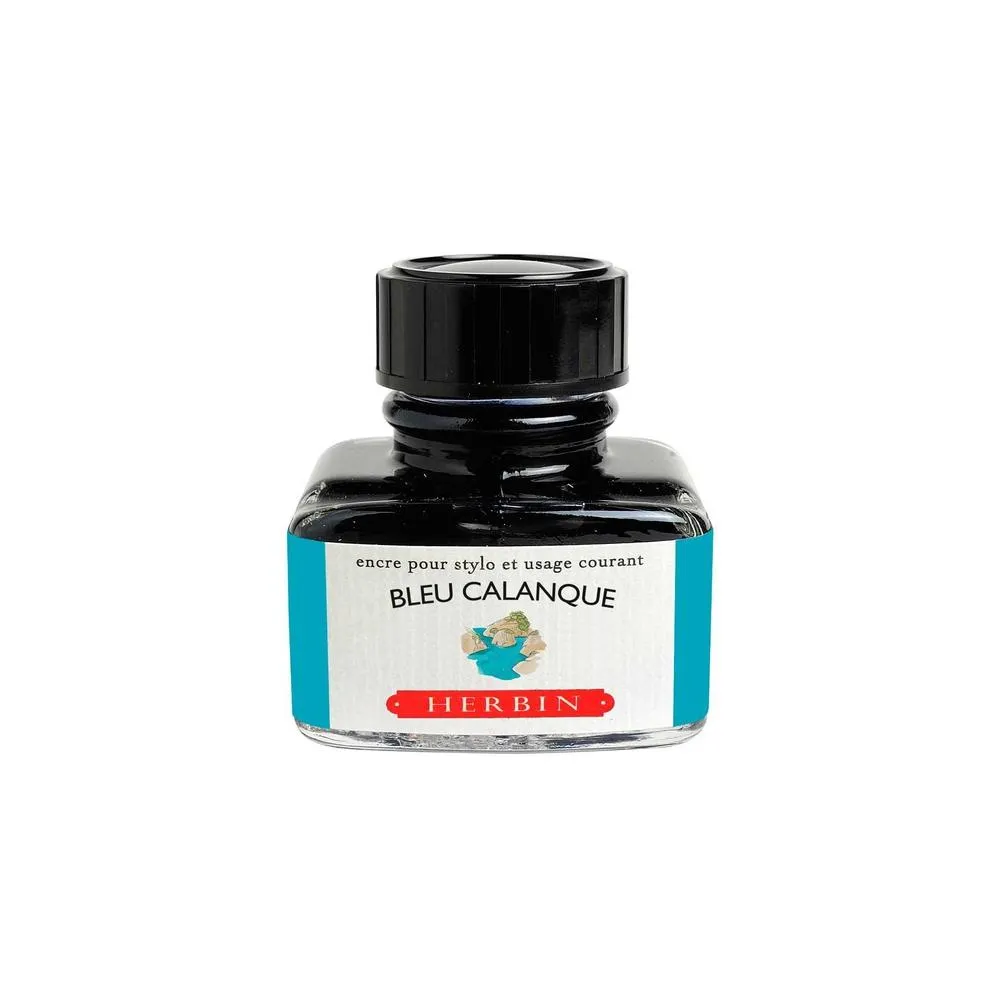 J Herbin Ink Bottle (10ml / 30ml) - Bleu Calanque