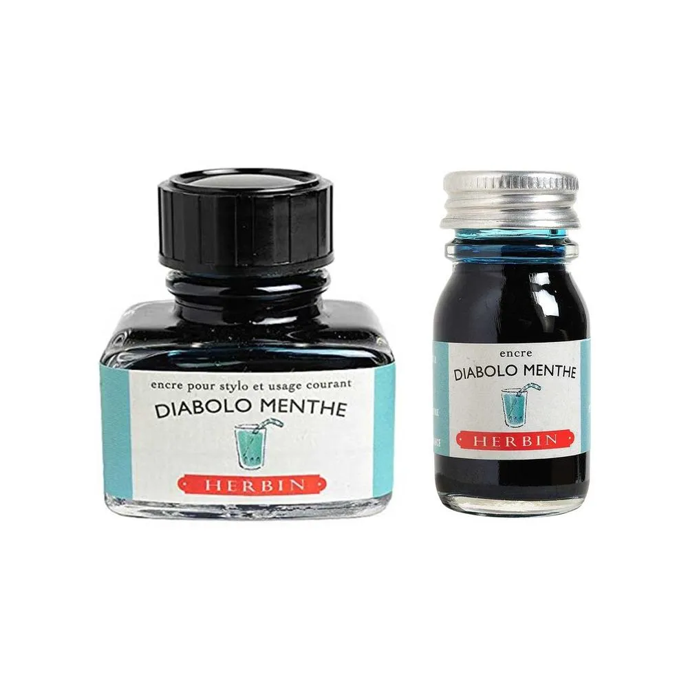 J Herbin Ink Bottle (10ml / 30ml) - Diabolo Menthe