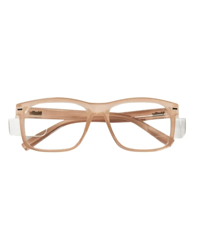 Kenneth Safety Glasses - Bone/Clear