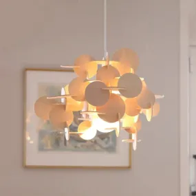 Kids Dot Decor Chandelier:Woody Hanging Light for Dining & Nursing Room