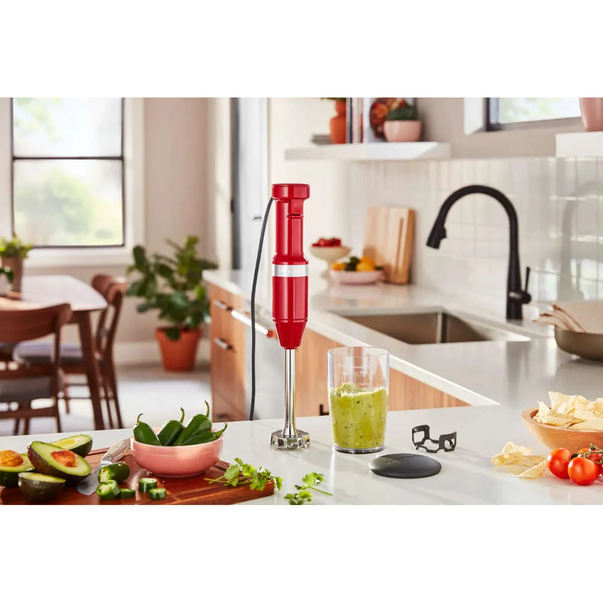 KitchenAid KHBV53 Classic Variable Speed Corded Hand Blender Empire Red