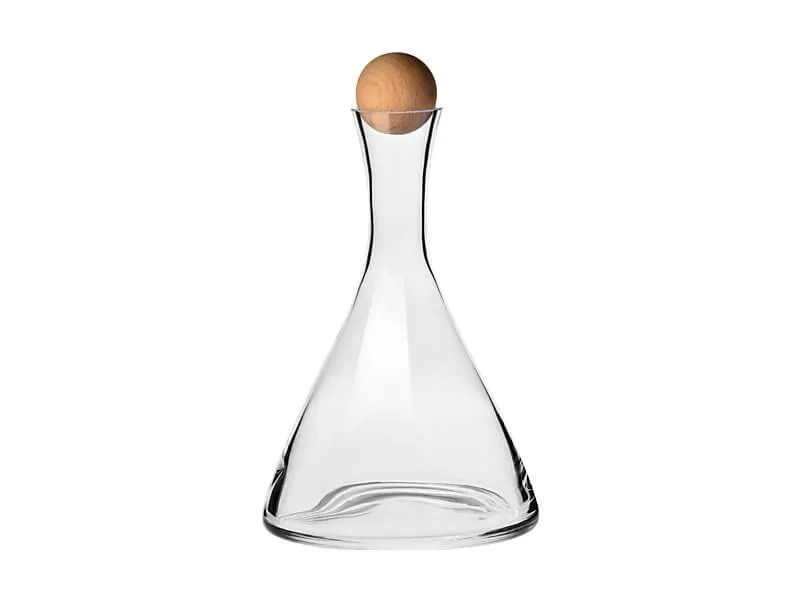 Krosno Connoisseur Wine Decanter Beechwood Stopper 1L