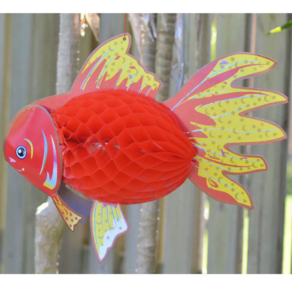 Large Red Fish Lanterns - 10 pack