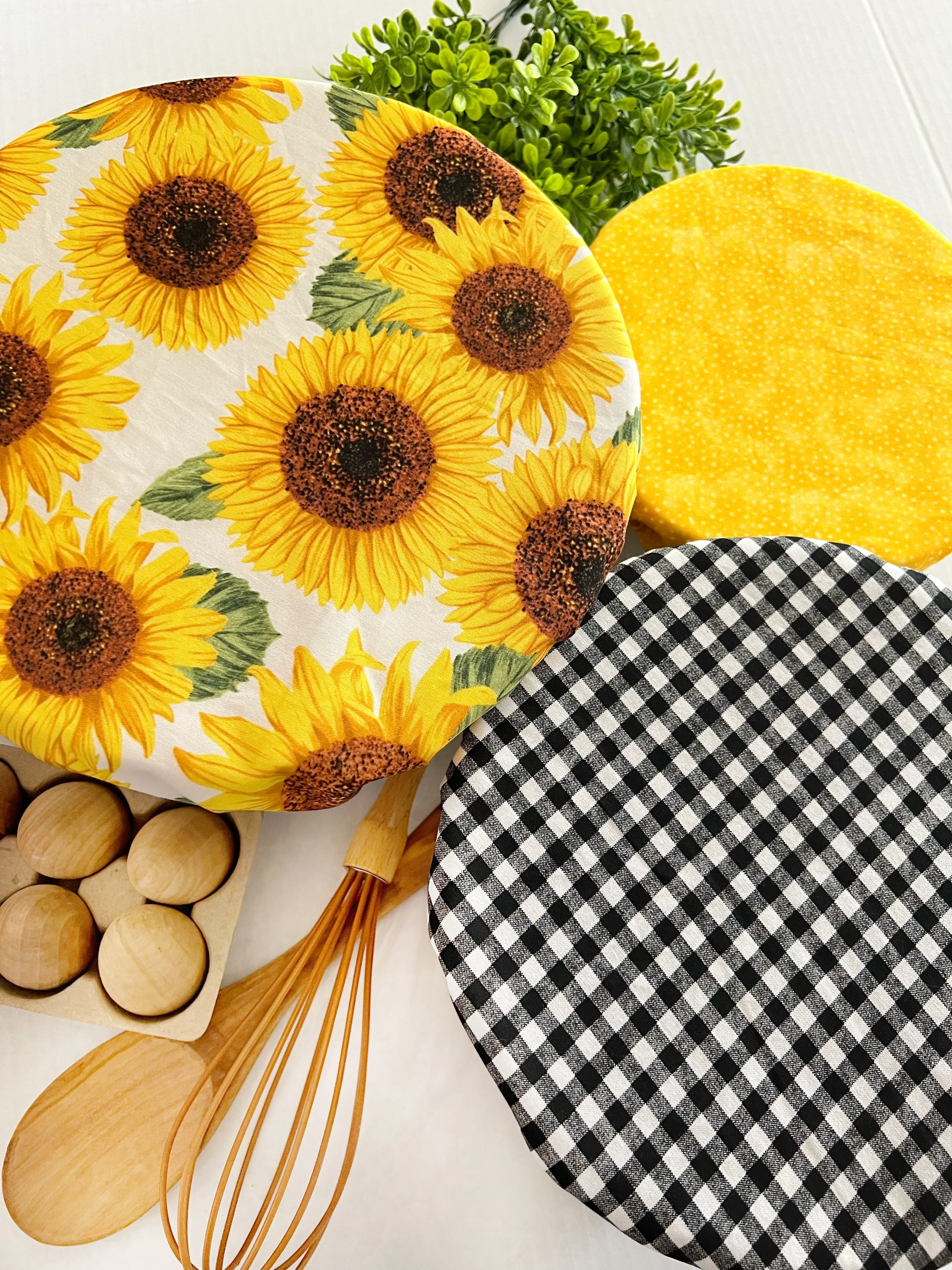 Large Sunflower Bowl Cover Set