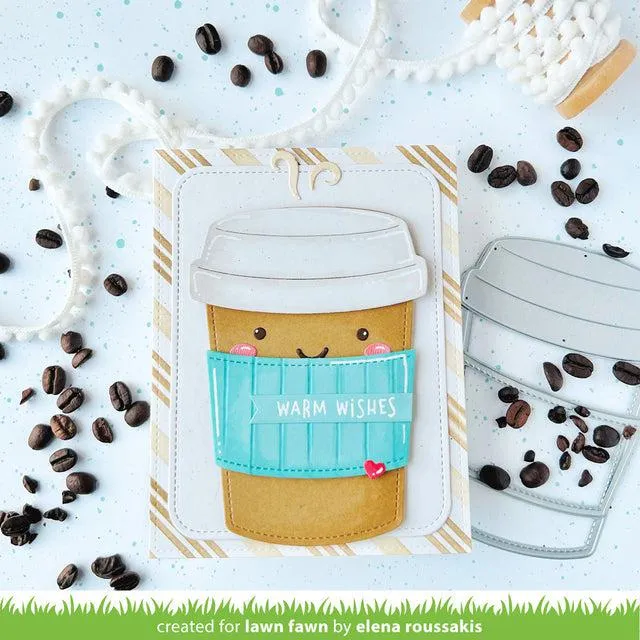 Lawn Fawn - Lawn Cuts - Coffee Cup Gift Card Holder