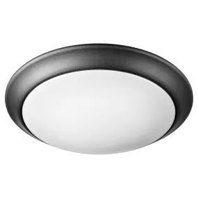 LED Ceiling Mount from the LED Wet Ceiling Mounts Collection in Textured Black Finish by Quorum