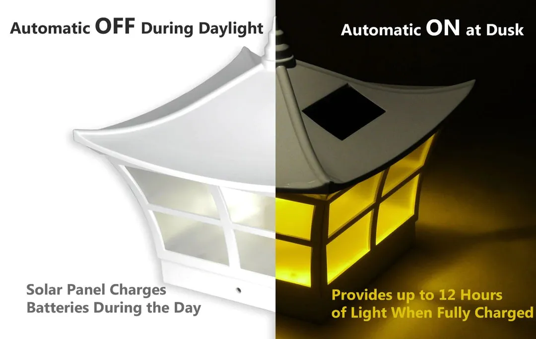 LED Solar Post Cap 5x5 6 Lumens 2700K (Pack Of 2)