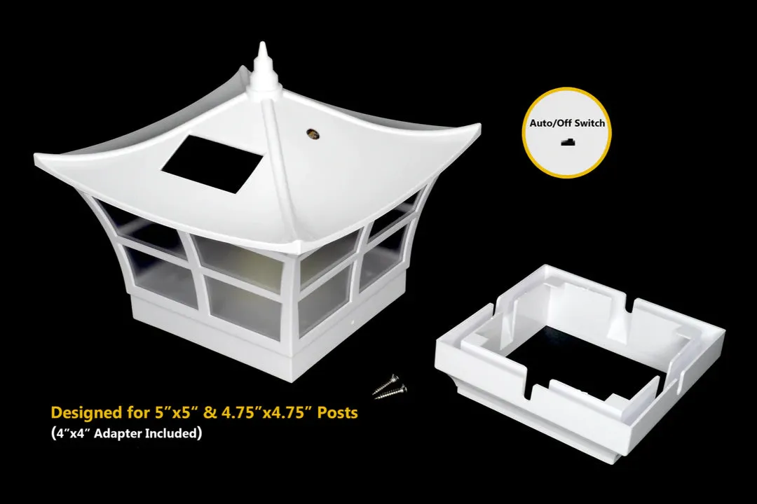 LED Solar Post Cap 5x5 6 Lumens 2700K (Pack Of 2)