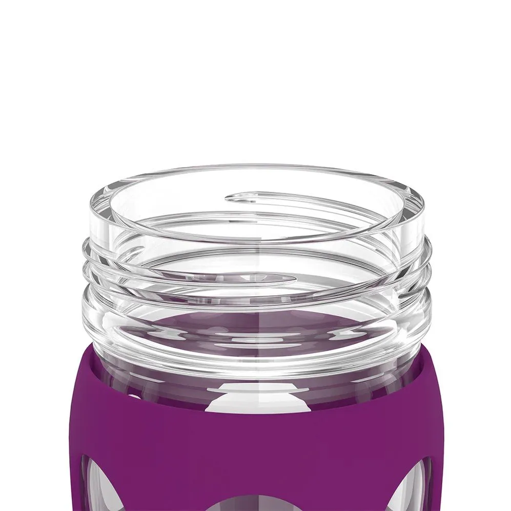 Lifefactory Glass Bottle Core 2.0 Plum 16 oz Bottle