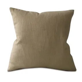 Light Brown Solid Linen Throw Pillow Cover 22x22