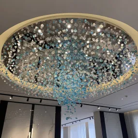 Light Luxury Multicolor Glass Stone Chandelier for Hotel/Living Room/Restaurant