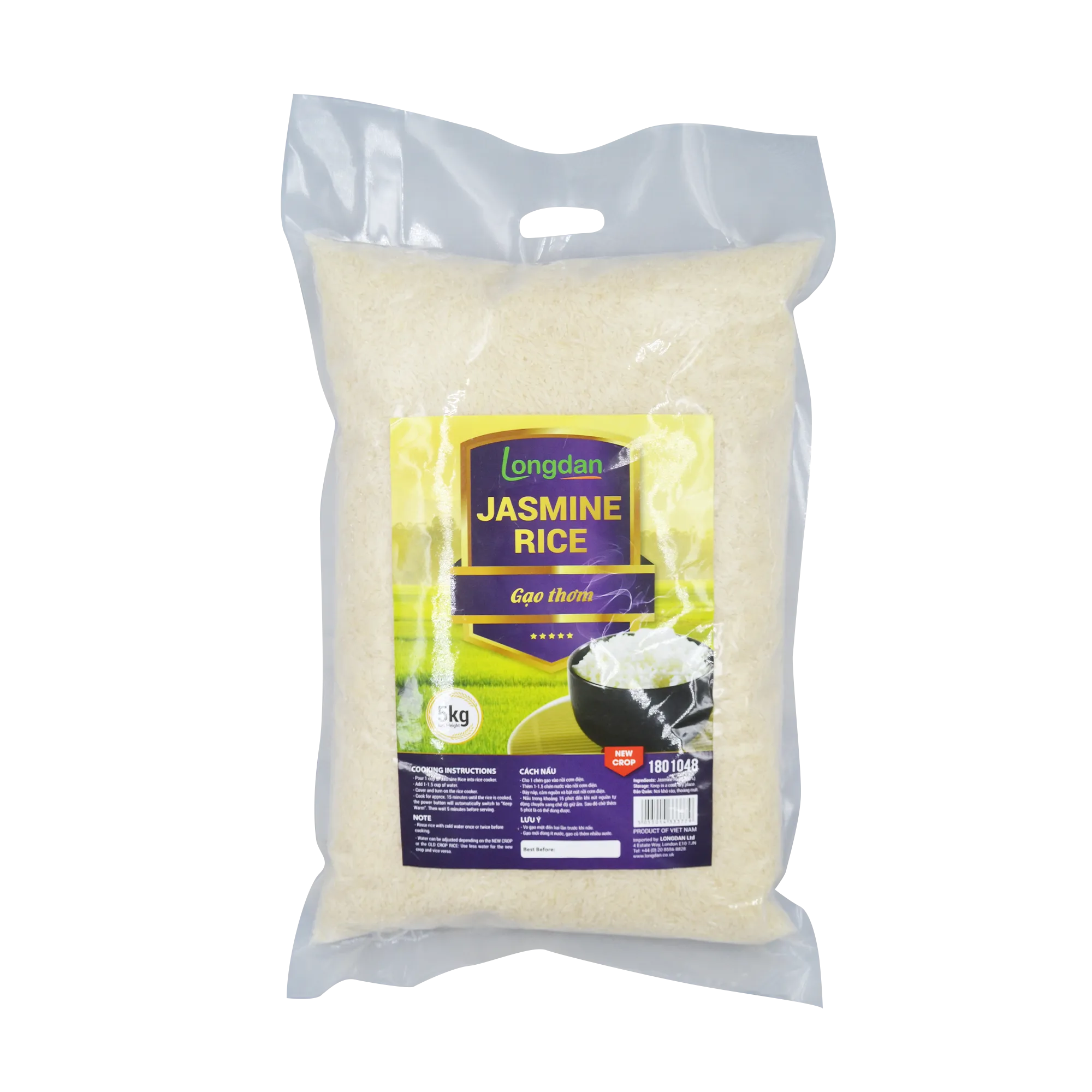 Longdan Jasmine Rice 5kg (Case 2)