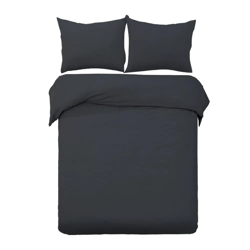 Luxurious 3-piece Queen Quilt Cover Set Black Giselle Bedding