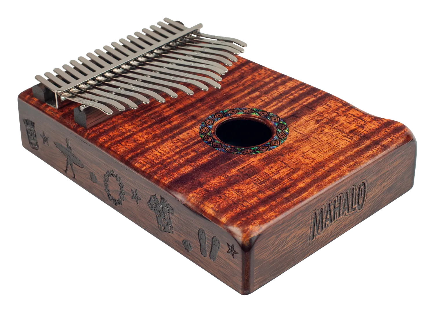 Mahalo | MKA17KA | Photo Flame "Koa" | 17 Key Kalimba